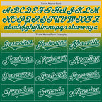 Custom Gold Kelly Green-White Authentic Fade Fashion Baseball Jersey