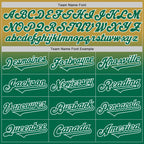 Custom Old Gold Kelly Green-White Authentic Fade Fashion Baseball Jersey