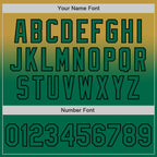Custom Old Gold Kelly Green-Black Authentic Fade Fashion Baseball Jersey