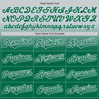 Custom Silver Kelly Green-White Authentic Fade Fashion Baseball Jersey