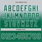Custom Silver Kelly Green-White Authentic Fade Fashion Baseball Jersey