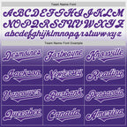 Custom White Purple Authentic Fade Fashion Baseball Jersey