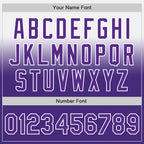 Custom White Purple Authentic Fade Fashion Baseball Jersey