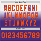 Custom White Orange-Purple Authentic Fade Fashion Baseball Jersey