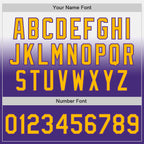Custom White Gold-Purple Authentic Fade Fashion Baseball Jersey