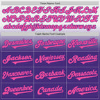 Custom White Pink-Purple Authentic Fade Fashion Baseball Jersey