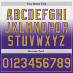Custom White Old Gold-Purple Authentic Fade Fashion Baseball Jersey