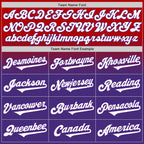 Custom Red White-Purple Authentic Fade Fashion Baseball Jersey