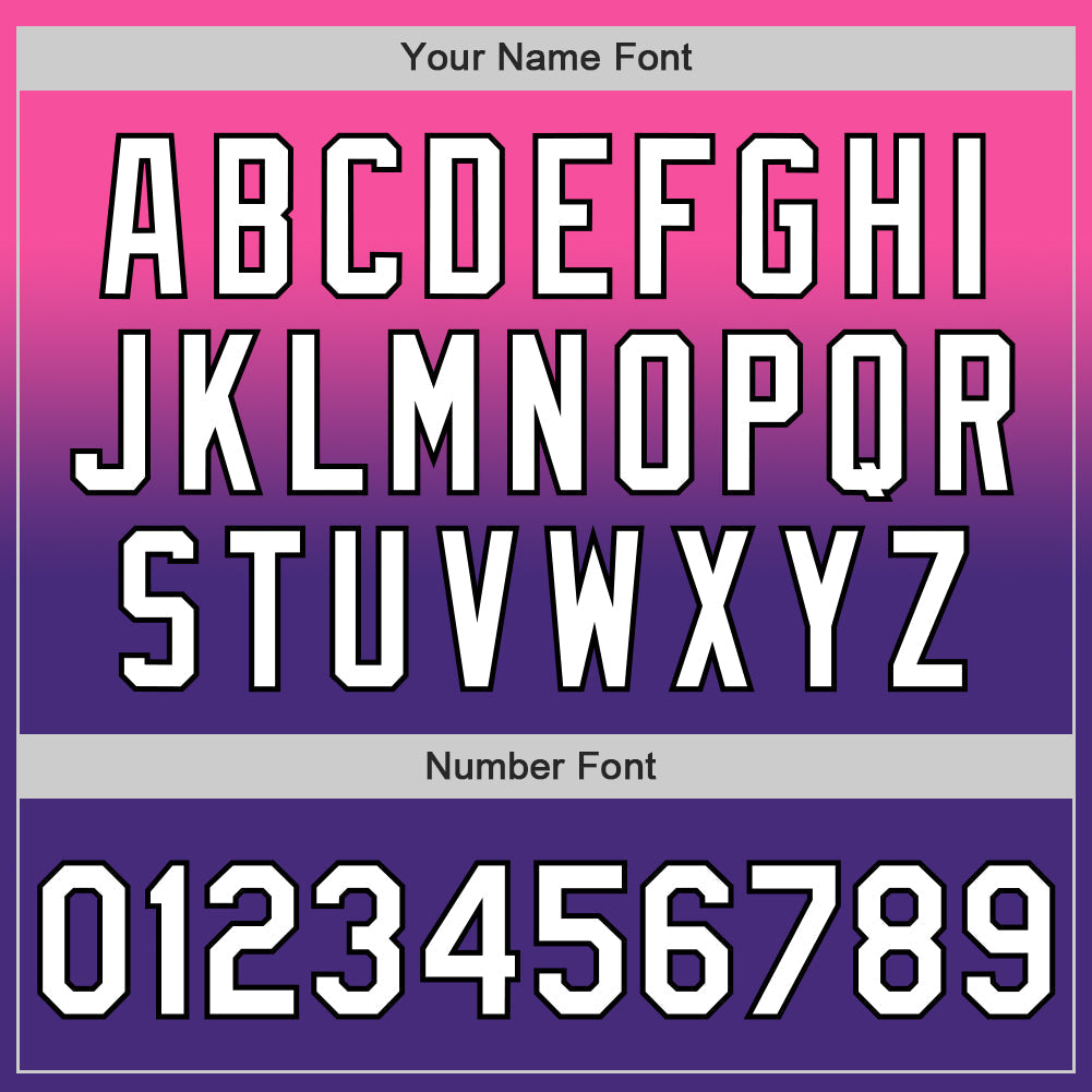 Custom Pink White Purple-Black Authentic Fade Fashion Baseball Jersey