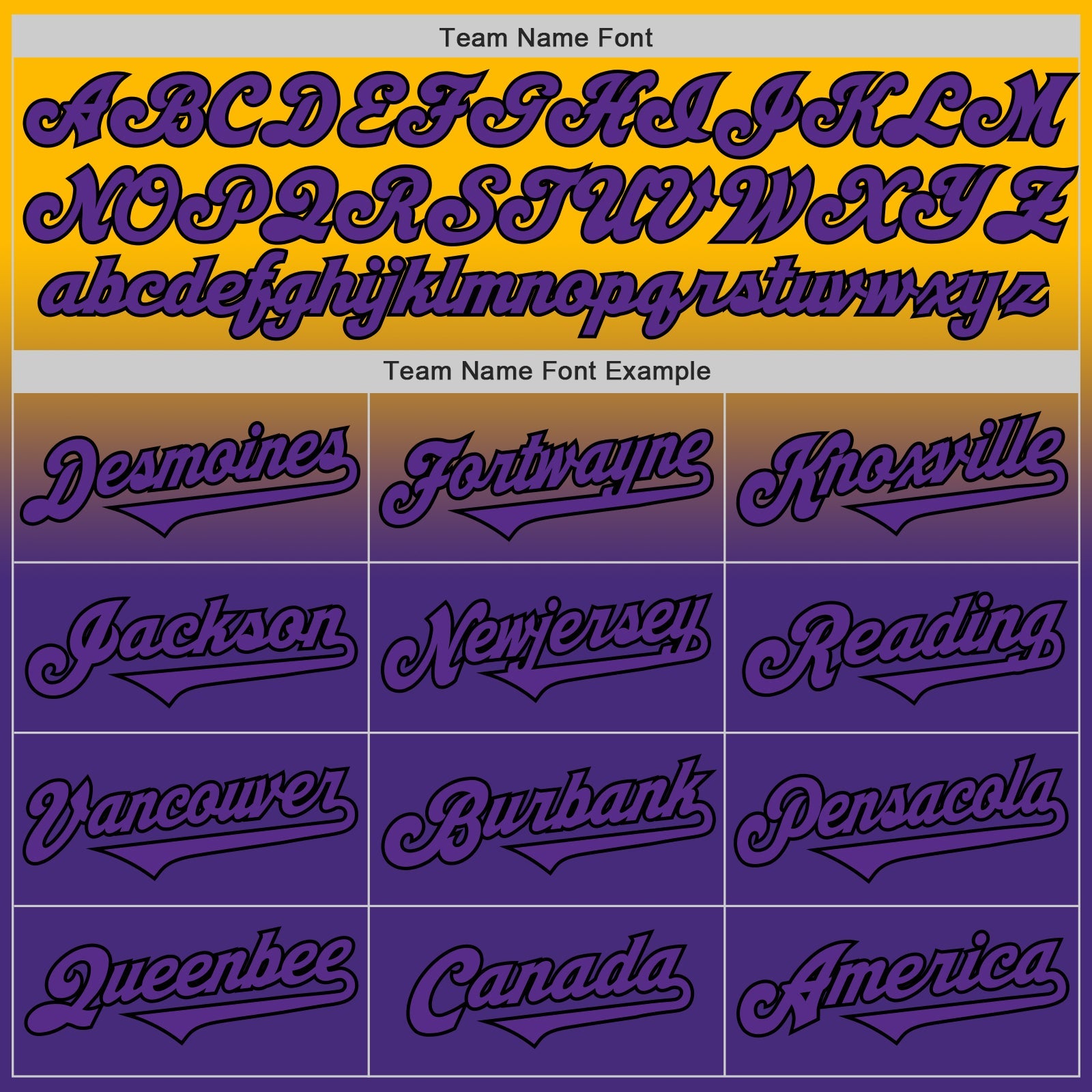 Custom Gold Purple-Black Authentic Fade Fashion Baseball Jersey