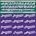 Custom Kelly Green White-Purple Authentic Fade Fashion Baseball Jersey