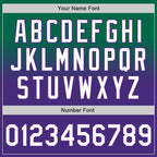 Custom Kelly Green White-Purple Authentic Fade Fashion Baseball Jersey