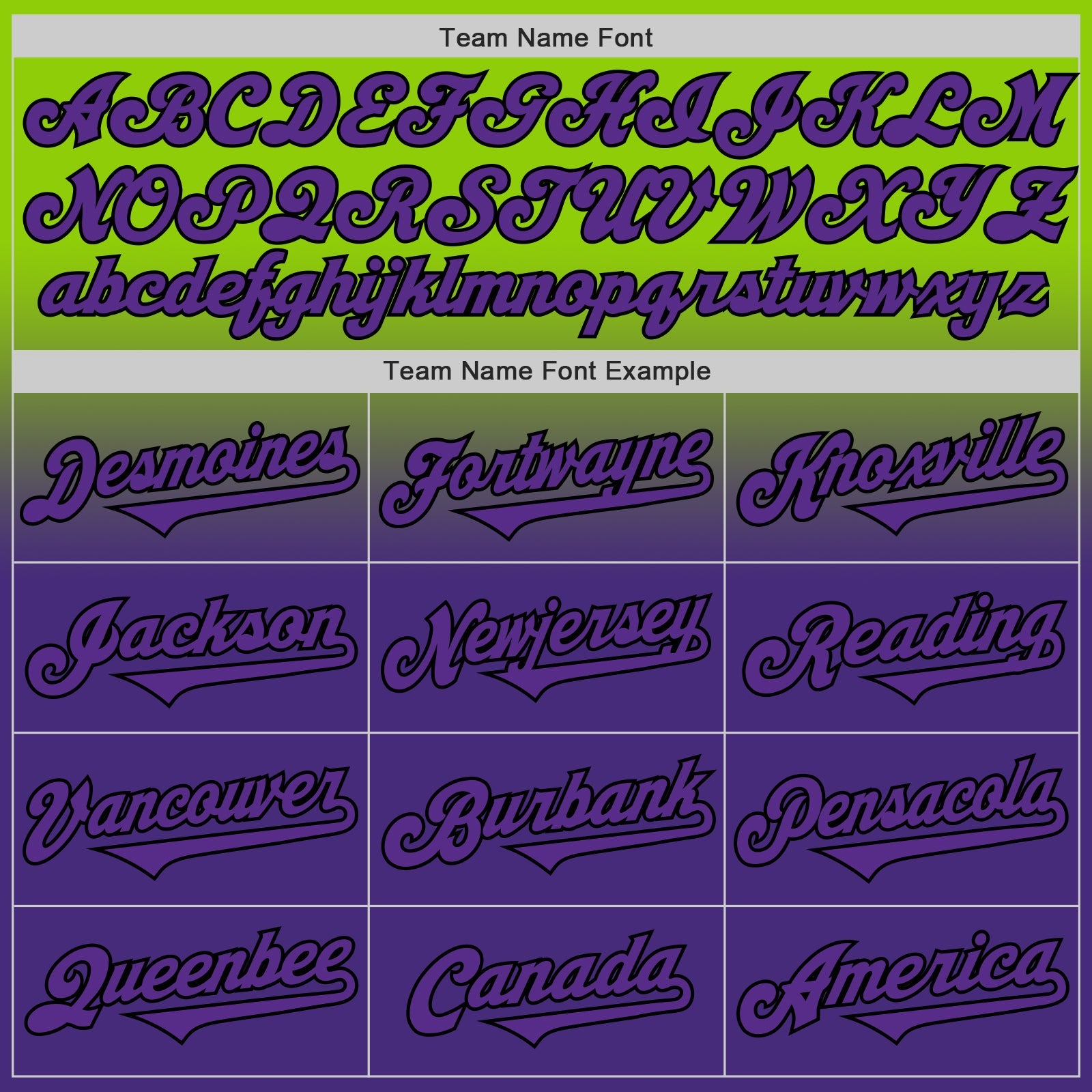 Custom Neon Green Purple-Black Authentic Fade Fashion Baseball Jersey