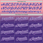 Custom Medium Pink Purple-White Authentic Fade Fashion Baseball Jersey