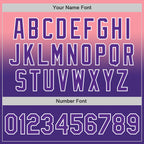 Custom Medium Pink Purple-White Authentic Fade Fashion Baseball Jersey