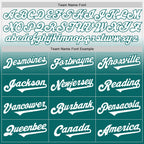 Custom White Teal Authentic Fade Fashion Baseball Jersey