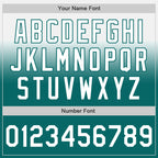 Custom White Teal Authentic Fade Fashion Baseball Jersey