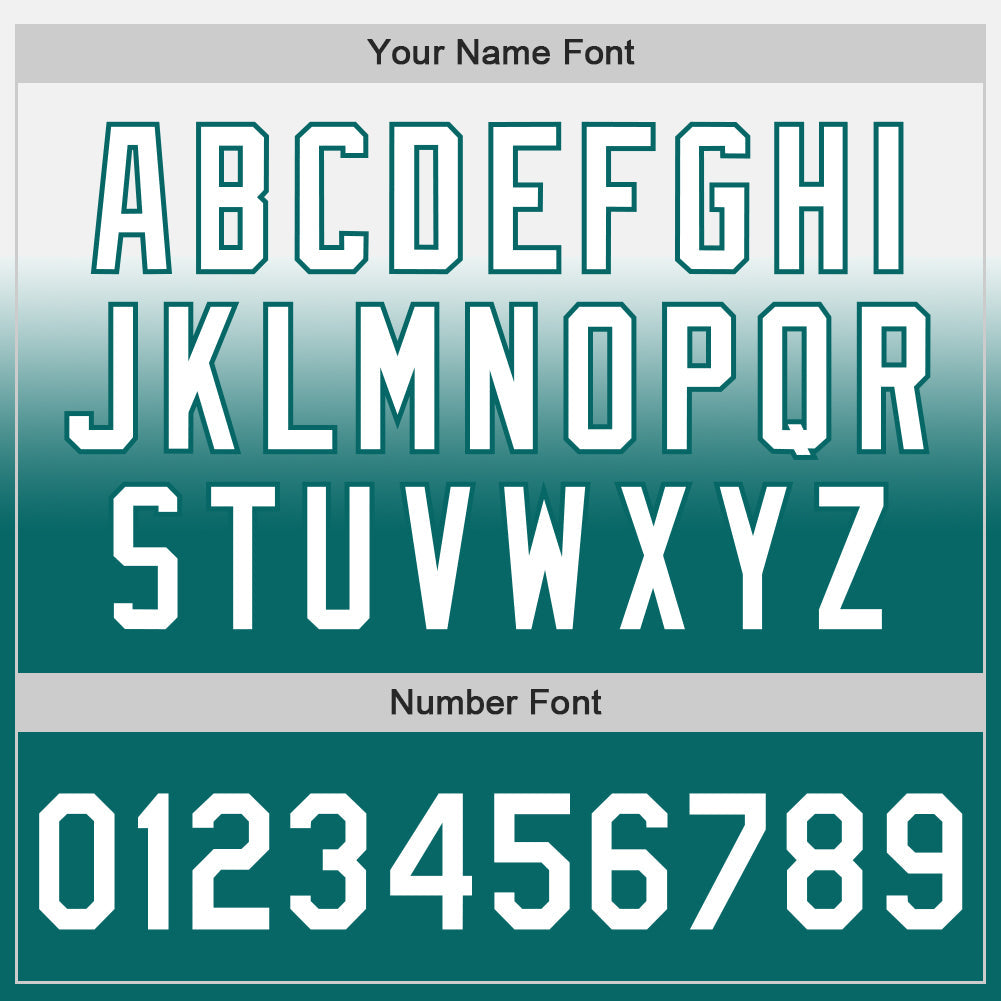 Custom White Teal Authentic Fade Fashion Baseball Jersey