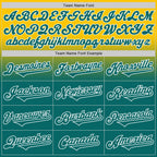 Custom Yellow Teal-White Authentic Fade Fashion Baseball Jersey