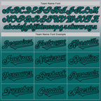 Custom Gray Teal-Black Authentic Fade Fashion Baseball Jersey