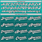 Custom Aqua White Teal-Black Authentic Fade Fashion Baseball Jersey