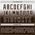 Custom White Brown Authentic Fade Fashion Baseball Jersey