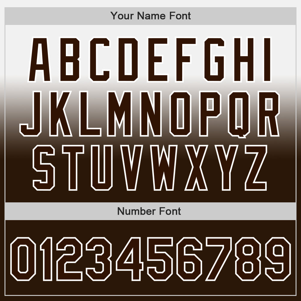 Custom White Brown Authentic Fade Fashion Baseball Jersey