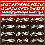 Custom Red White-Brown Authentic Fade Fashion Baseball Jersey