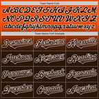 Custom Orange Brown-White Authentic Fade Fashion Baseball Jersey