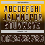 Custom Gold Brown-White Authentic Fade Fashion Baseball Jersey