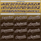 Custom Old Gold Brown-White Authentic Fade Fashion Baseball Jersey