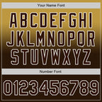 Custom Old Gold Brown-White Authentic Fade Fashion Baseball Jersey