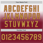 Custom White Old Gold-Crimson Authentic Fade Fashion Baseball Jersey