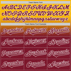 Custom Gold Crimson-White Authentic Fade Fashion Baseball Jersey