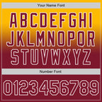 Custom Gold Crimson-White Authentic Fade Fashion Baseball Jersey