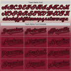 Custom Cream Crimson-Black Authentic Fade Fashion Baseball Jersey