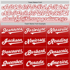 Custom White Red Authentic Fade Fashion Baseball Jersey