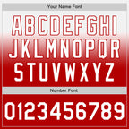 Custom White Red Authentic Fade Fashion Baseball Jersey