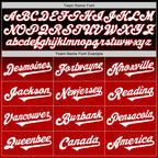 Custom Black White-Red Authentic Fade Fashion Baseball Jersey