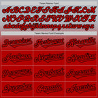 Custom Gray Red-Black Authentic Fade Fashion Baseball Jersey