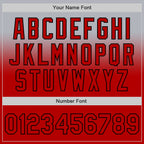 Custom Gray Red-Black Authentic Fade Fashion Baseball Jersey