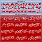 Custom Light Blue Red-White Authentic Fade Fashion Baseball Jersey