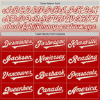 Custom Cream Red Authentic Fade Fashion Baseball Jersey