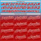 Custom Sky Blue Red-White Authentic Fade Fashion Baseball Jersey