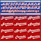 Custom Thunder Blue White-Red Authentic Fade Fashion Baseball Jersey