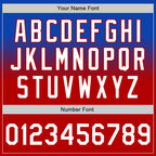 Custom Thunder Blue White-Red Authentic Fade Fashion Baseball Jersey