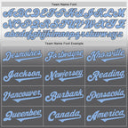 Custom White Light Blue-Steel Gray Authentic Fade Fashion Baseball Jersey