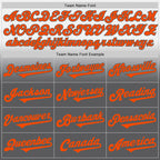 Custom White Orange-Steel Gray Authentic Fade Fashion Baseball Jersey