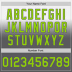 Custom White Neon Green-Steel Gray Authentic Fade Fashion Baseball Jersey