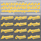 Custom Gray Gold Steel Gray-White Authentic Fade Fashion Baseball Jersey